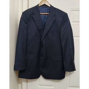 Saks fifth Avenue ermenegildo Zegna Italian wool silk blazer navy blue size 44
